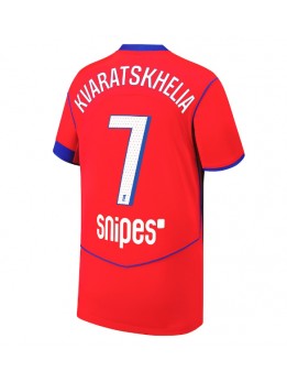 Muži Futbalové oblečenie Paris Saint-Germain Khvicha Kvaratskhelia #7 2025-26 Krátky Rukáv - Tretina Muži Futbalové oblečenie Paris Saint-Germain Khvicha Kvaratskhelia #7 2025-26 Krátky Rukáv - Tretina